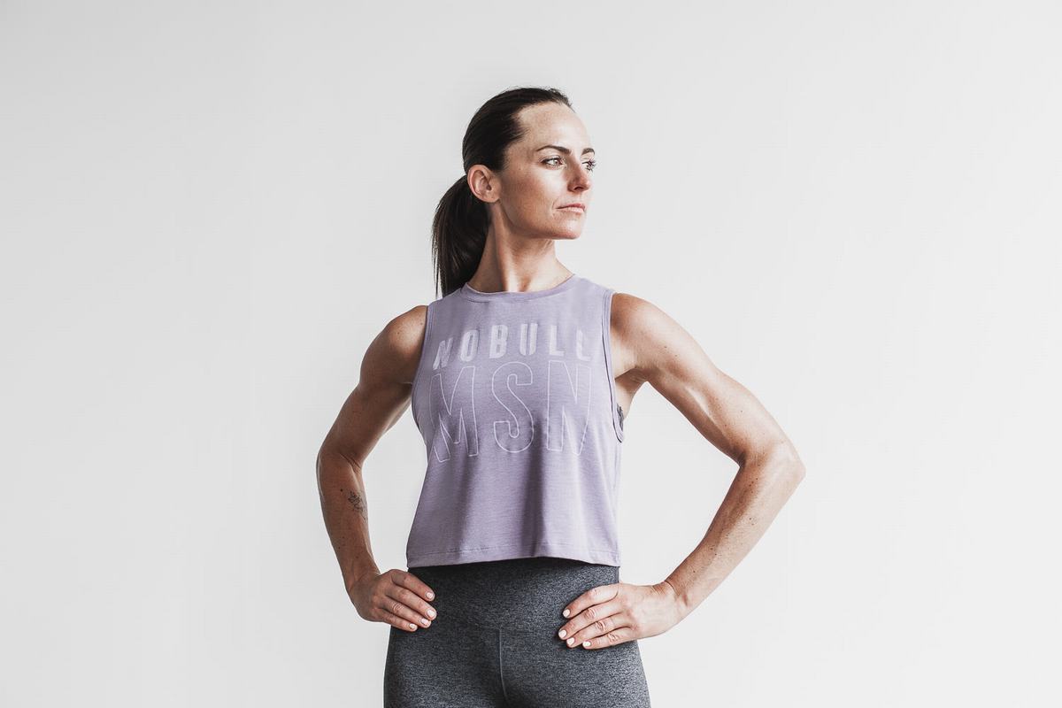 Nobull Muscle (Madison) Women\'s Tank Tops Lavender | Australia (EN6204)